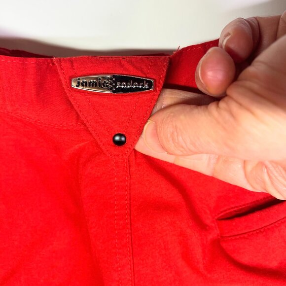 Jamie Sadock Size 12 Red High-Waisted Golf Shorts - Picture 8 of 11
